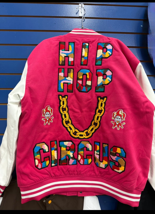 Hot Pink Nipsey Letterman Jacket